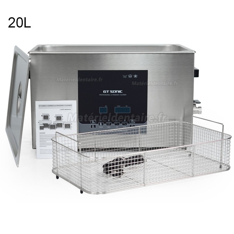 GT SONIC série D Nettoyeur à ultrasons numérique  2-27L 100-500W avec nettoyage à l'eau chaude